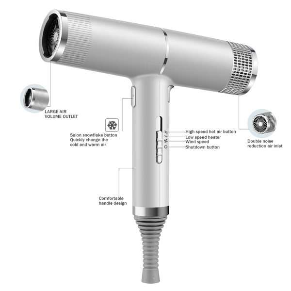 Salon Ionic Custom Hairdryer Hair Super Wind Quiet Blow Dryer Electric Hair Dryer